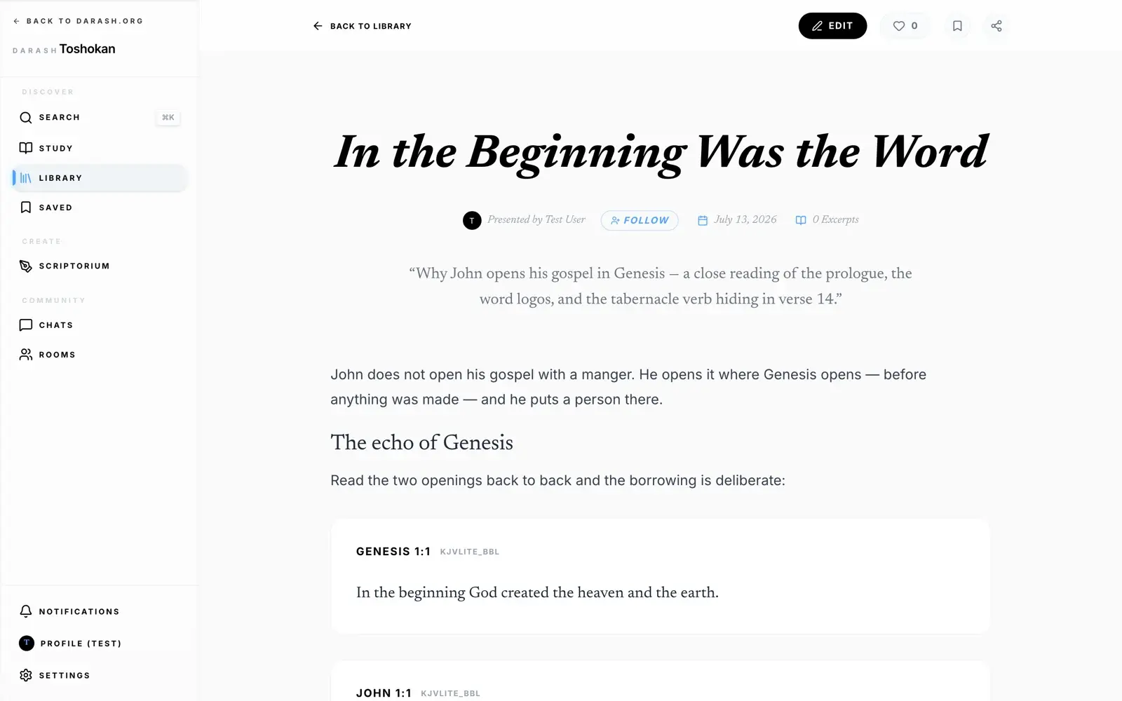 A published study as a reader sees it